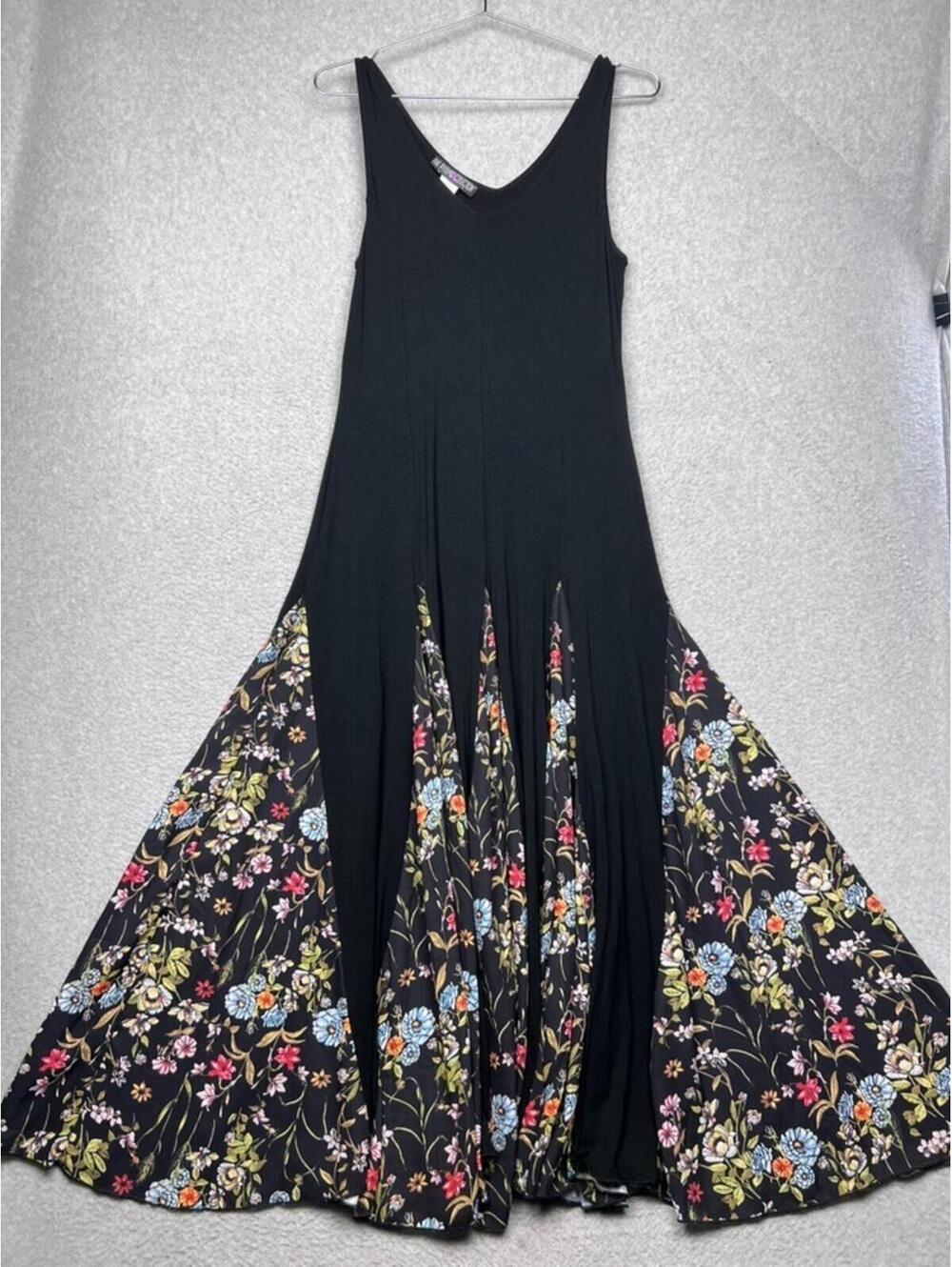Pyramid Collection Arwen Maxi Dress M Floral Goth Whimsigoth Cottagecore Fairy